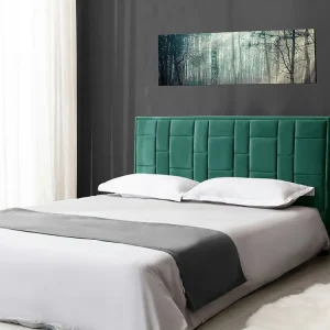 Hoofdeinde HERMINE - Fluweel - 140cm - Groen - Koop nu online