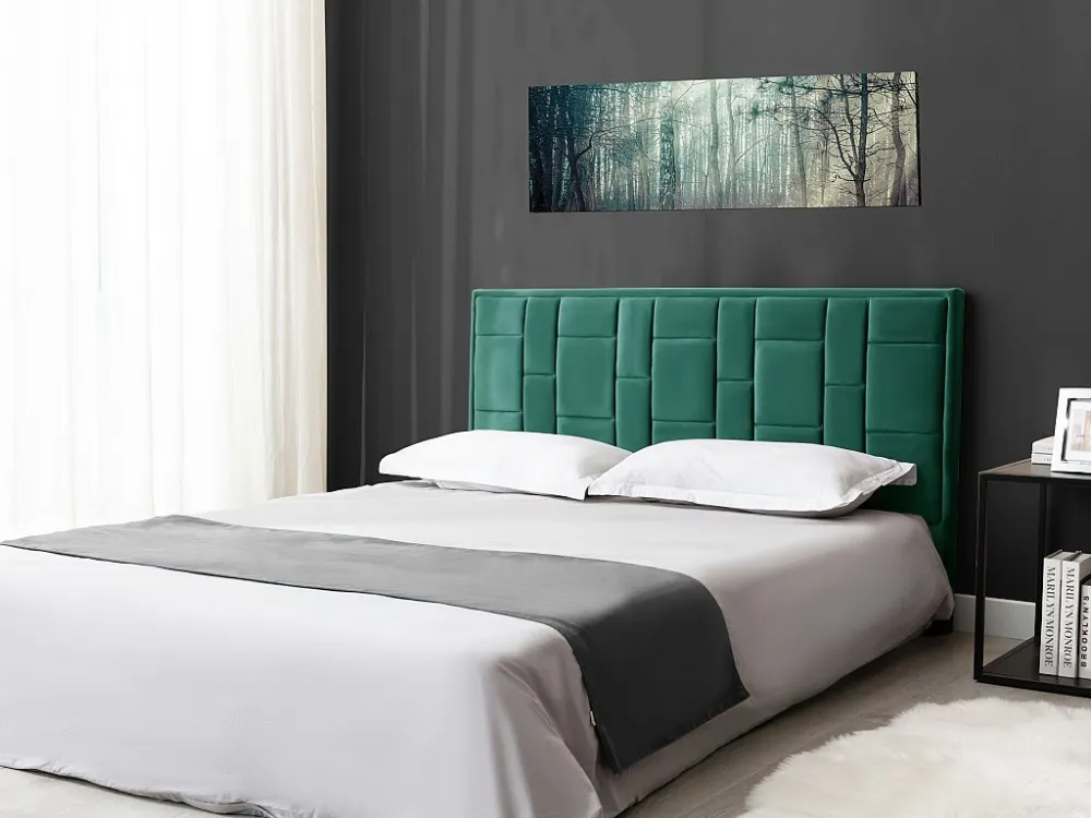 Hoofdeinde HERMINE - Fluweel - 160cm - Groen - Koop nu online
