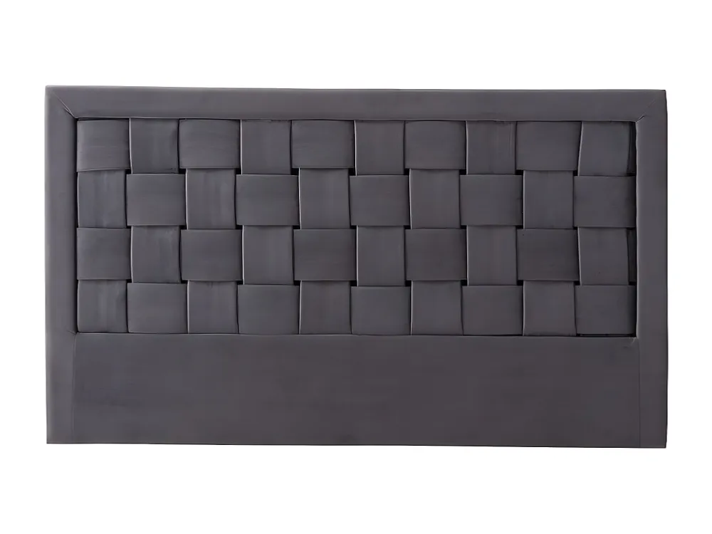 Hoofdeinde JENNA - Fluweel - 140cm - Donkergrijs - Koop nu online