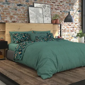 Hoofdeinde met nachtkastjes MISTA - 160 cm - Eiken en zwart - Koop nu simpel online
