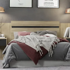 Hoofdeinde met nachtkastjes - Uitbreidbaar - 140 /160 cm - Naturel en zwart - Koop nu