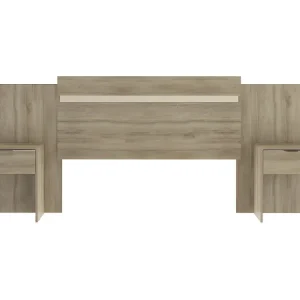 Hoofdeinde met nachtkastjes - Uitbreidbaar 140/160cm - Eiken - PARATI -Koop nu online