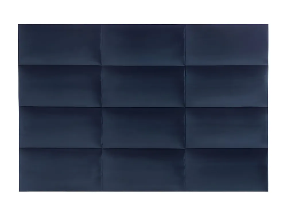 Hoofdeinde wandpanelen BONTE - 180 cm - Fluweel - Blauw - Koop nu basisch online