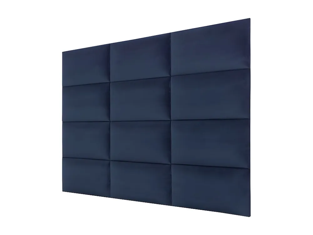 Hoofdeinde wandpanelen BONTE - 180 cm - Fluweel - Blauw - Koop nu basisch online