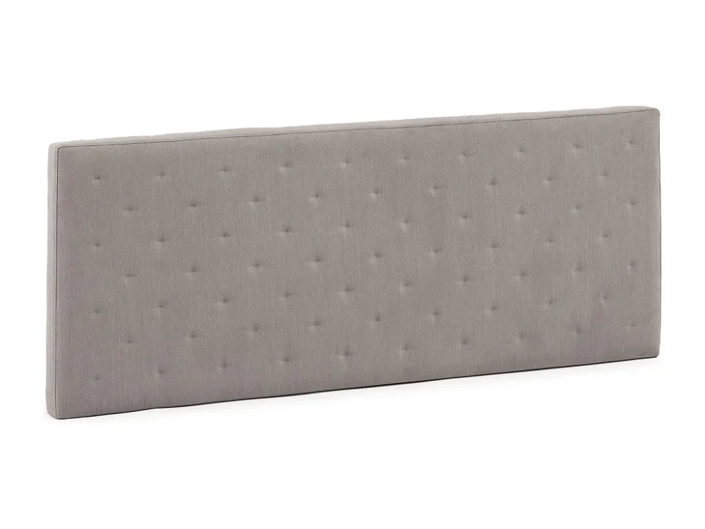 Malta gestoffeerd hoofdeinde 160x60 cm Grijs, Gewatteerd met Schuim, Geborduurd met Capitonné-effect, 8 cm zwaar.