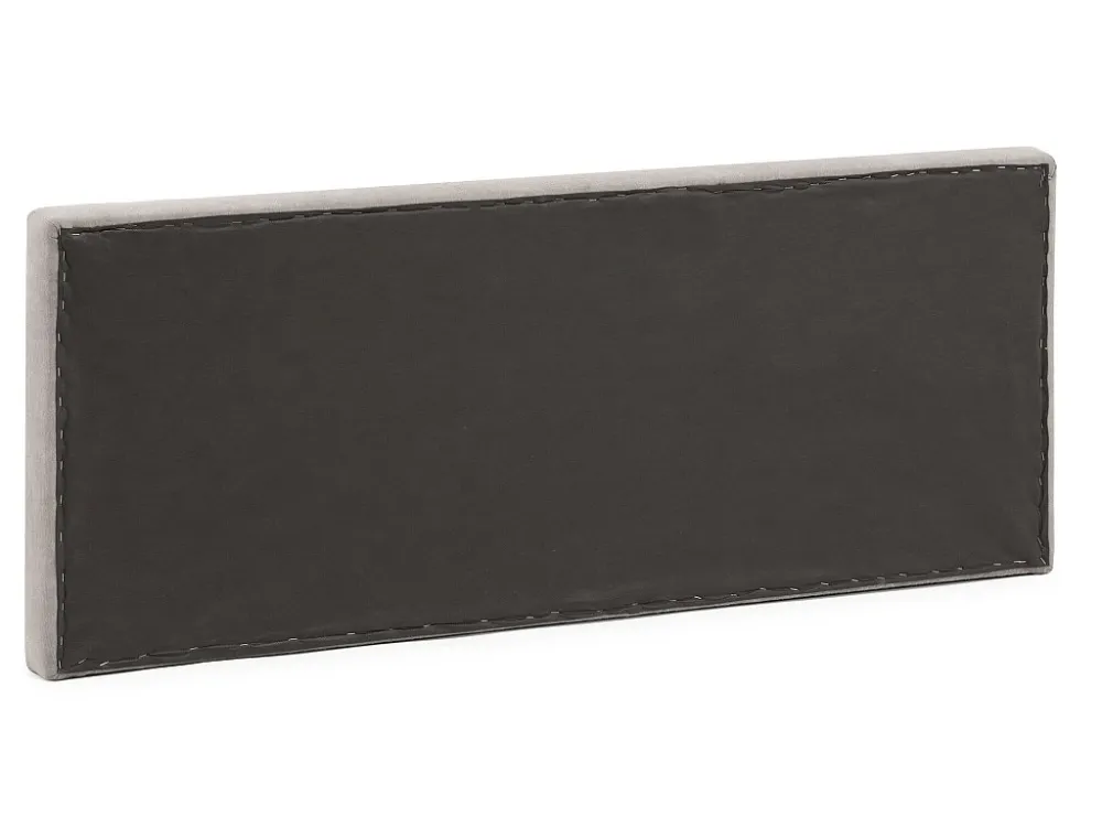 Malta gestoffeerd hoofdeinde 160x60 cm Grijs, Gewatteerd met Schuim, Geborduurd met Capitonné-effect, 8 cm zwaar.