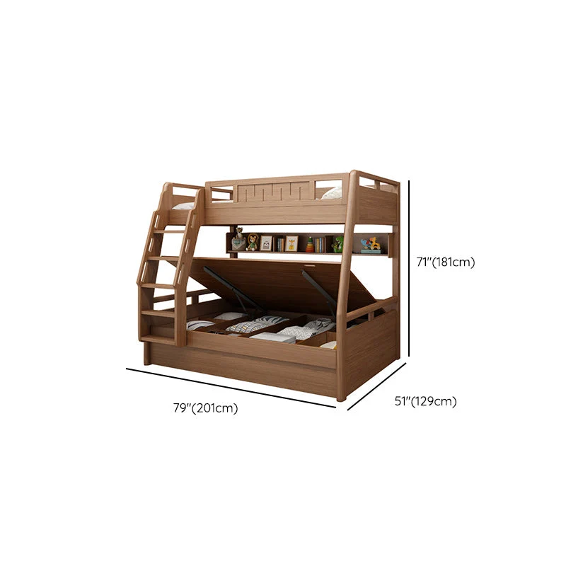 Modern Mattress Included Bunk Bed Massief Wood Bed Headboard