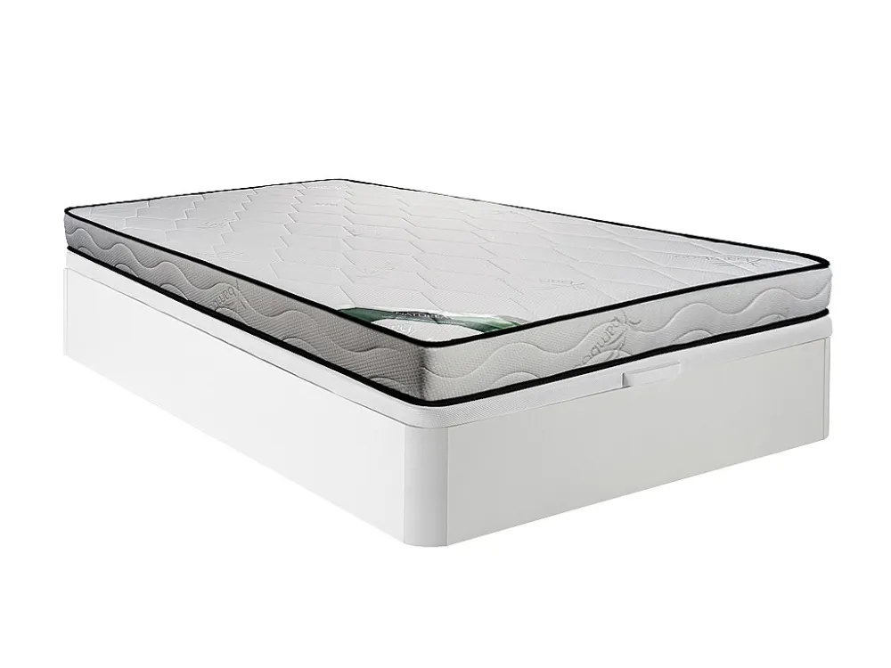 Set bedbodem met opbergruimte, matras van schuim met tijk van bamboe - 160 x 200 cm KANANI van DREAMEA