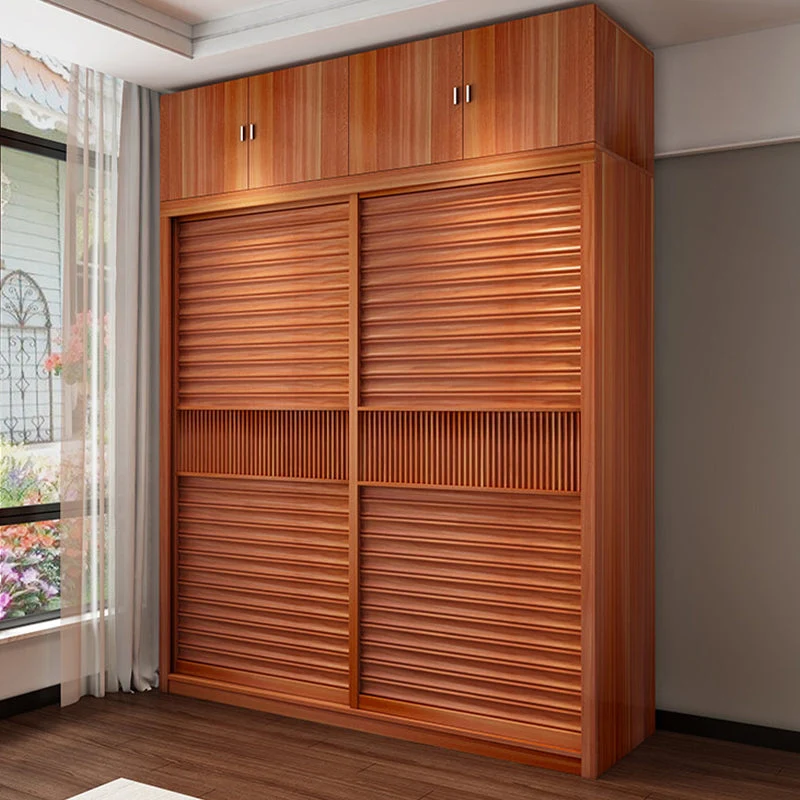 Taupe Engineered Wood Wardrobe Sliding Doors Modern Cabinet Bedroom 47l