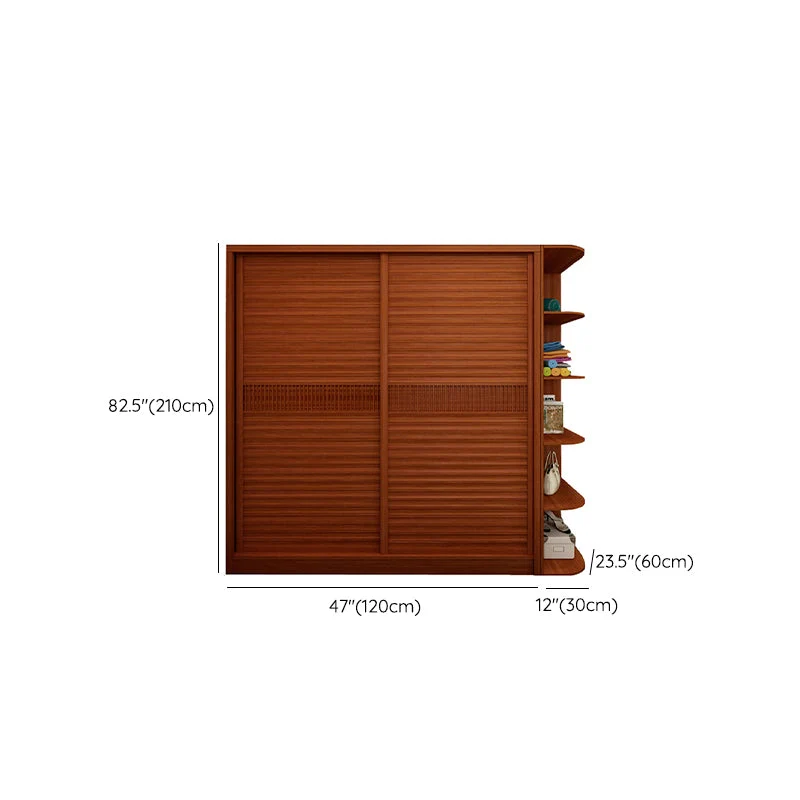 Taupe Engineered Wood Wardrobe Sliding Doors Modern Cabinet Bedroom 47l
