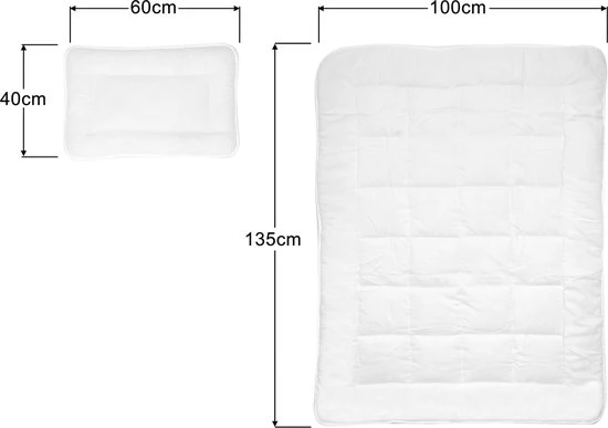Hanse® 4-Seizoenen Kinderdekbed - 100x135cm - 200gr-300gr & kussen