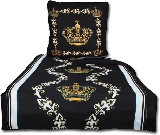 Hanse® Gouden kroon dekbedovertrek - 1 persoons - 135x200cm