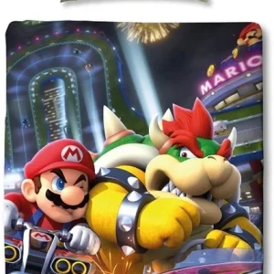 Mario Kart - Mario vs Bowser Microvezel Beddengoed Set (140x200cm + 63x63cm)