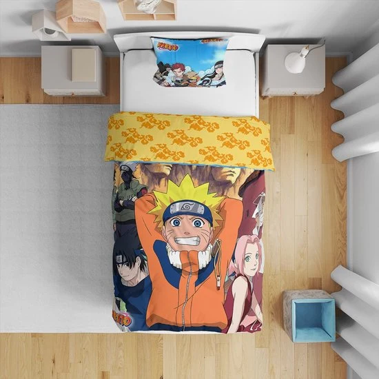 Naruto - Konoha Microvezel Beddengoed Set (140x200cm + 63x63cm)
