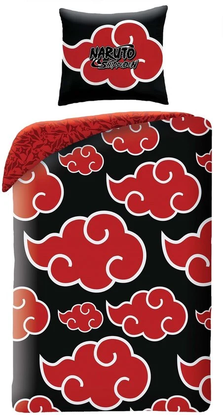 Naruto Shippuden - Akatsuki Microvezel Beddengoed Set (140x200cm + 63x63cm)