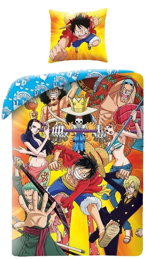 One Piece - Luffy en zijn Crew IV Microvezel Beddengoed Set (140x200cm + 63x63cm)