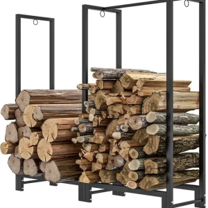 4goodz Haardhoutrek 123 cm Tot 200 kg - Staal - Zwart