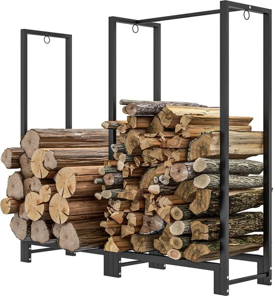 4goodz Haardhoutrek 123 cm Tot 200 kg - Staal - Zwart