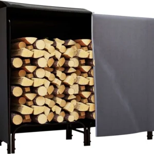 4goodz Houtopslag 120x36x99 cm - Opslagrek met Waterafstotende Hoes