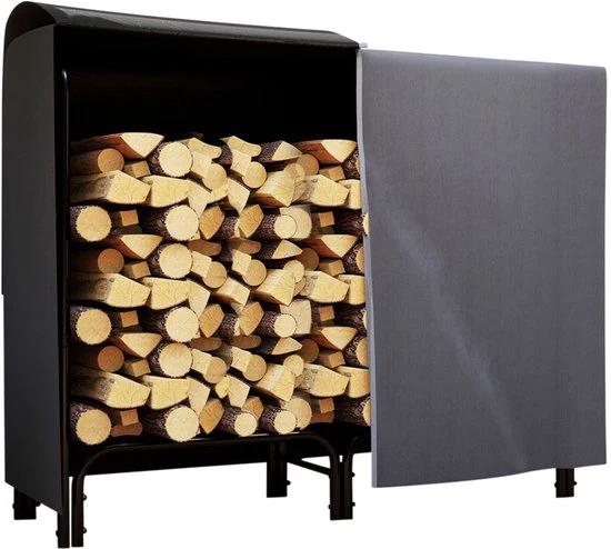 4goodz Houtopslag 120x36x99 cm - Opslagrek met Waterafstotende Hoes