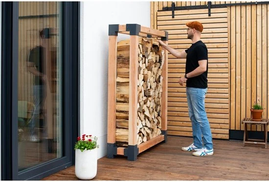 Westmann HaardHout Houtopslag Houtrek WMKR3020 - Brandhoutrek 40x138x180cm