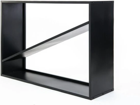Westmann® Haardhout rek Hugo - 35x115x80cm - Houtopslag buiten - Zwart