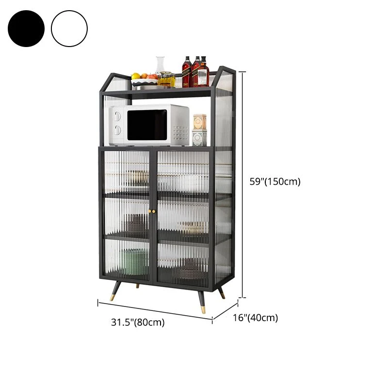 2-Door Sideboard Glam Style Sideboard Cabinet Living Room and Kitchen 180 x 90 cm 24l