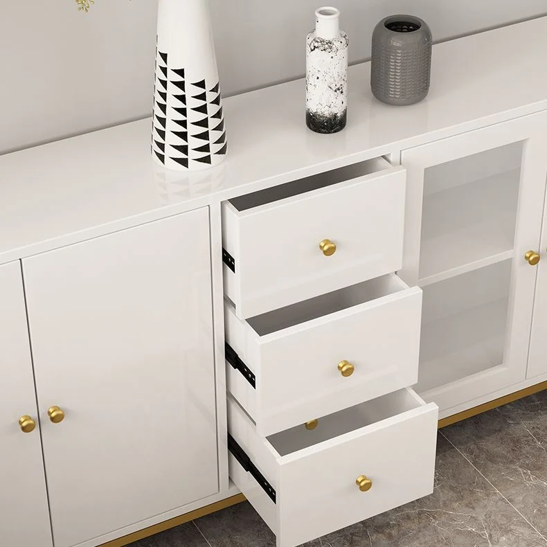 32"H Sideboard Glam Style Sideboard Buffet Living Room and Kitchen Grijze Waslaag 34l