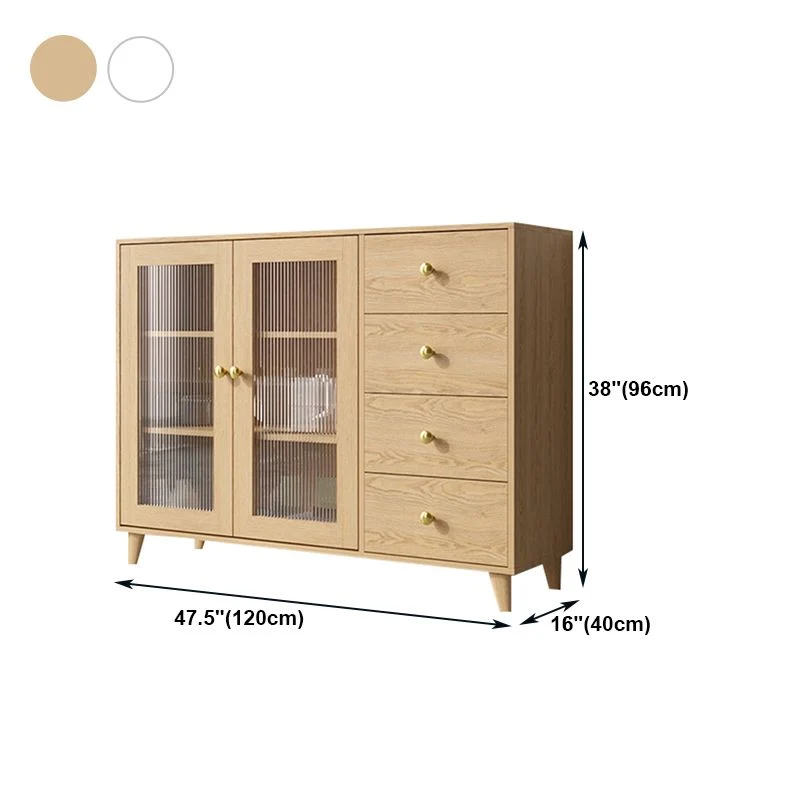 39-inch Height Minimalism Cupboard Glazen Doors Sideboard Living Room 31l
