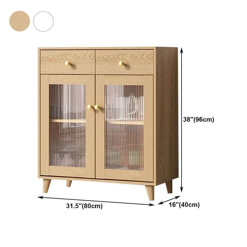 39-inch Height Minimalism Cupboard Glazen Doors Sideboard Living Room 31l