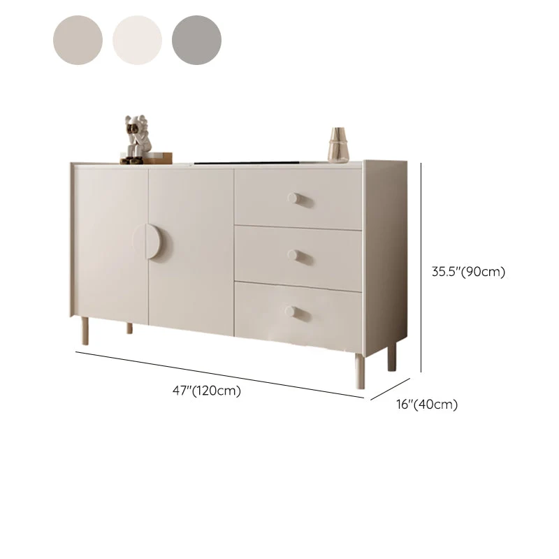 3-drawer Sideboard Table Pine Massief Wood Sideboard Cabinet Kitchen 47l