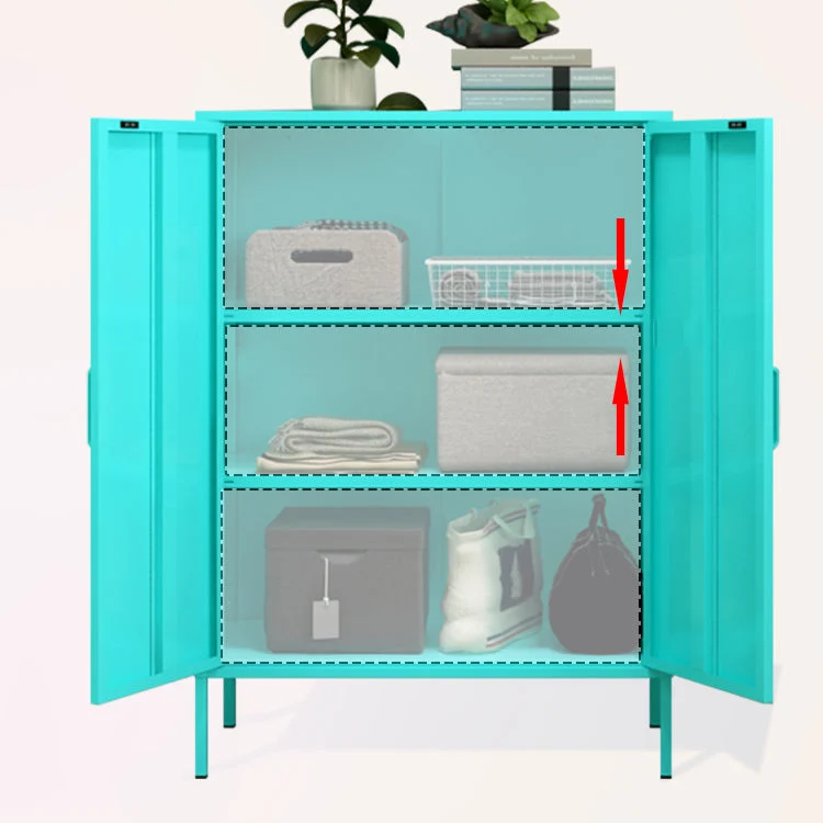40"H Rvs Kitchen Sideboard Cabinet Modern Buffet Server Cabinet Storage White