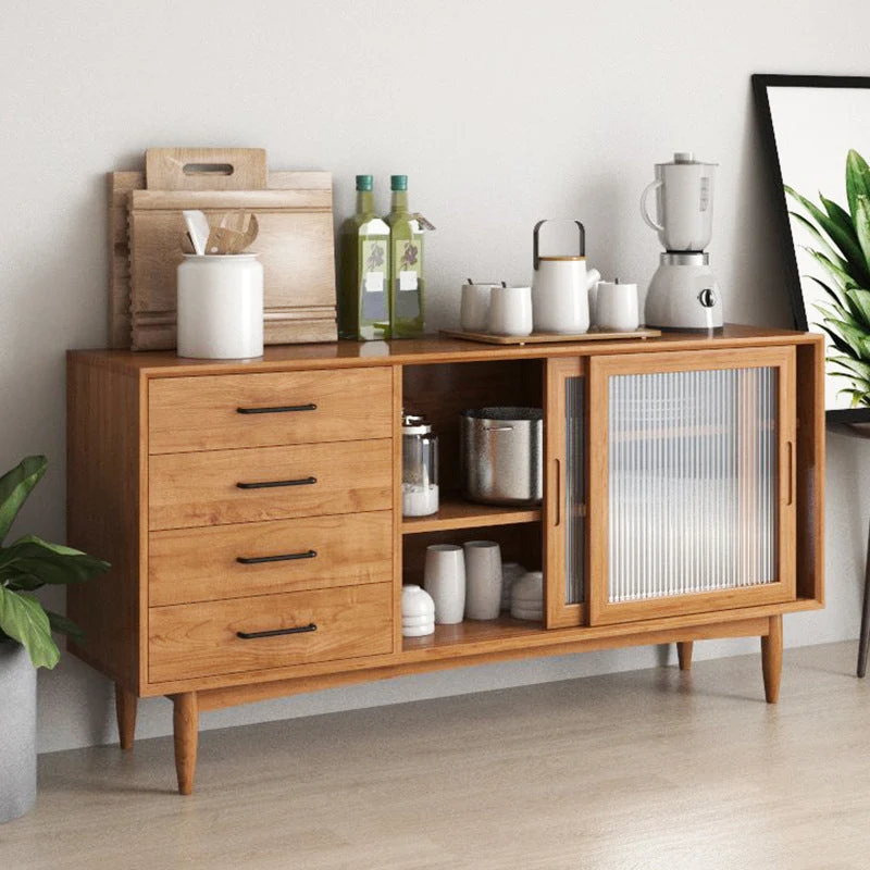 Actueel Sideboard Table Solid Wood Dining Buffet Drawers and Cabinets 47l