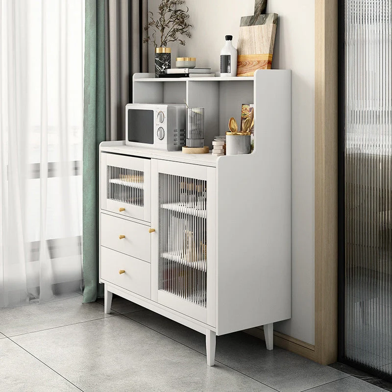Actueel Stone Door Sideboard 39.5"L Buffet Living Room 2 Drawer Server Champagne