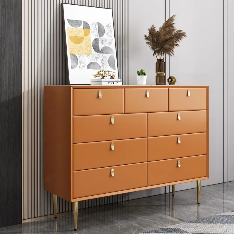 Actueel Stone Wood Sideboard 9-Drawer Dining Room Buffet Server,47"L x 15.7"W x 36.6"H Blue