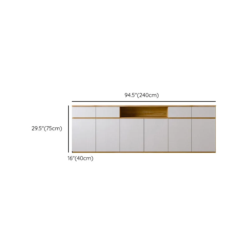 Actueel Style Side Board Wood Sideboard Cabinets and Drawers Grijze Waslaag 31l