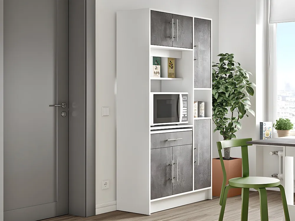 Buffetkast MADY - 5 deuren & 1 lade - Witte betonkleur | Snelle Levering