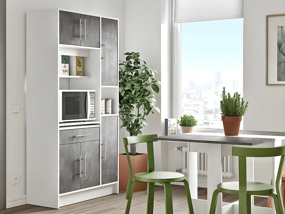 Buffetkast MADY - 5 deuren & 1 lade - Witte betonkleur | Snelle Levering