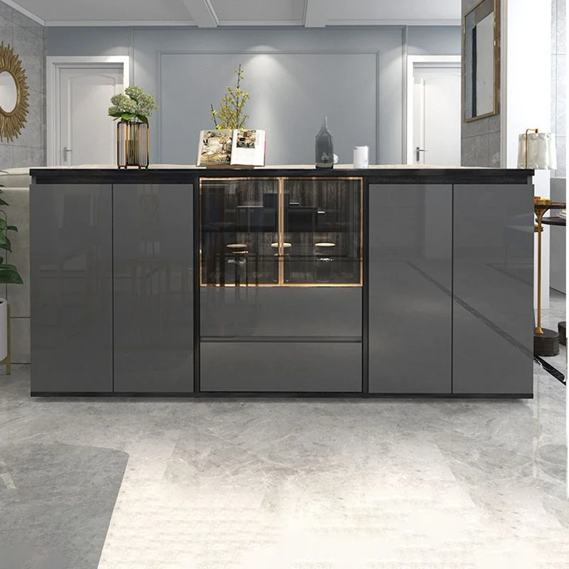 Cabinets Glam Dining Buffet 2-Drawer Glaswerk Doors Buffet Sideboard | Snelle Levering 47l