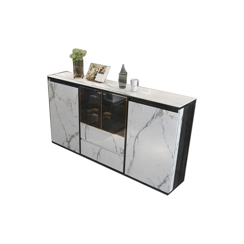 Cabinets Glam Dining Buffet 2-Drawer Glaswerk Doors Buffet Sideboard | Snelle Levering 47l