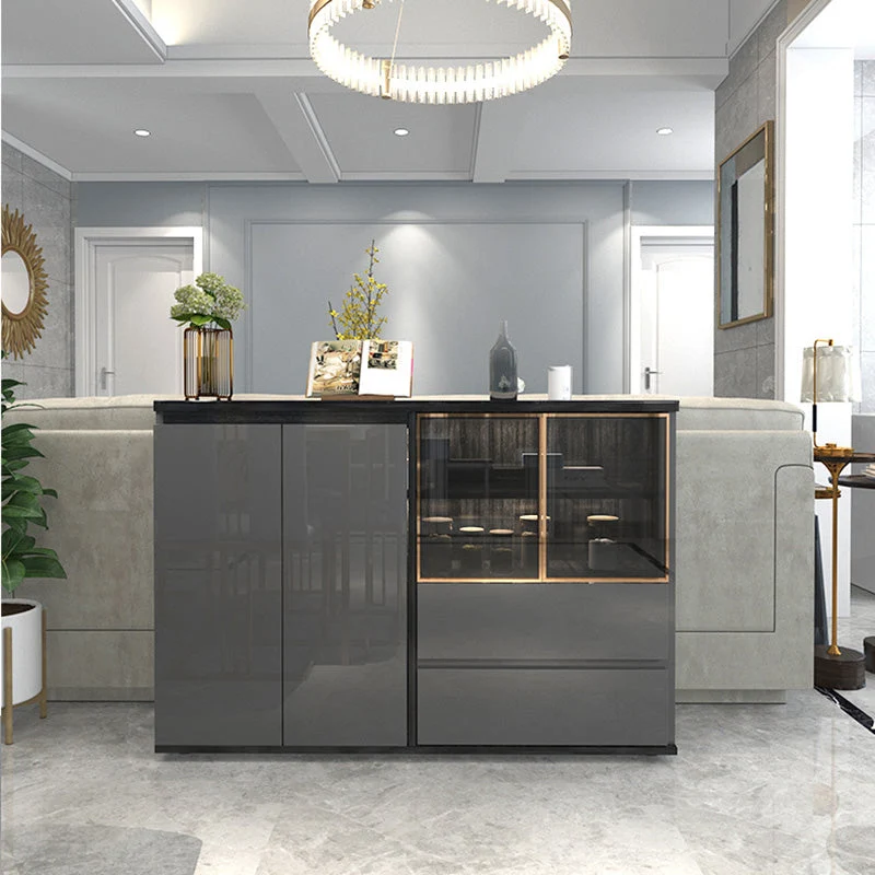 Cabinets Glam Dining Buffet 2-Drawer Glazen Doors Buffet Sideboard 47l