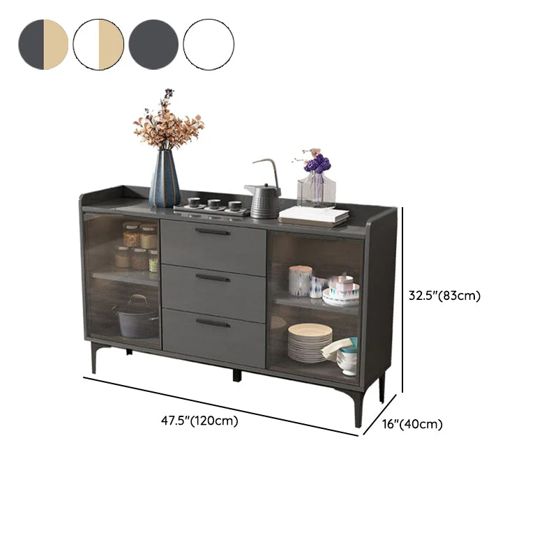 Cabinets Storage Strak Buffet Stand Engineered Wood Buffet Sideboard met Stoelen Set 31l