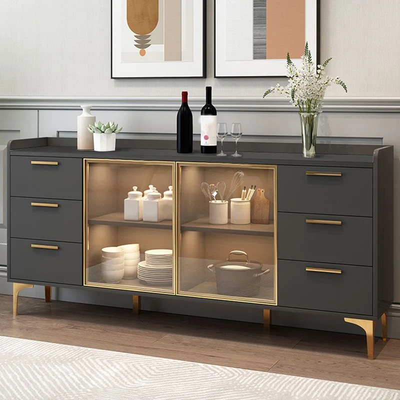 Cabinets Storage Strak Buffet Stand Engineered Wood Buffet Sideboard met Stoelen Set 31l
