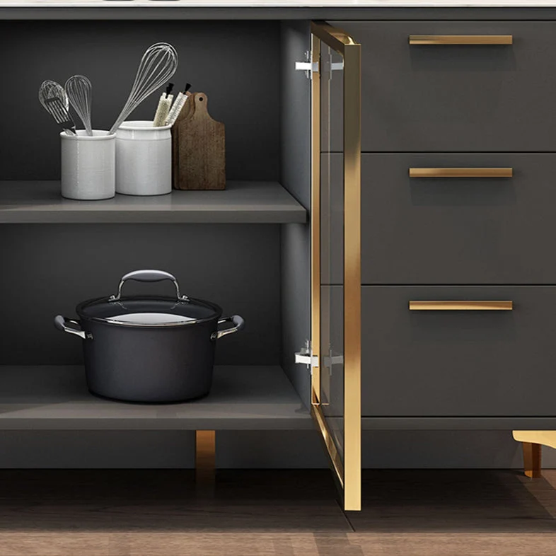 Cabinets Storage Strak Buffet Stand Engineered Wood Buffet Sideboard met Stoelen Set 31l
