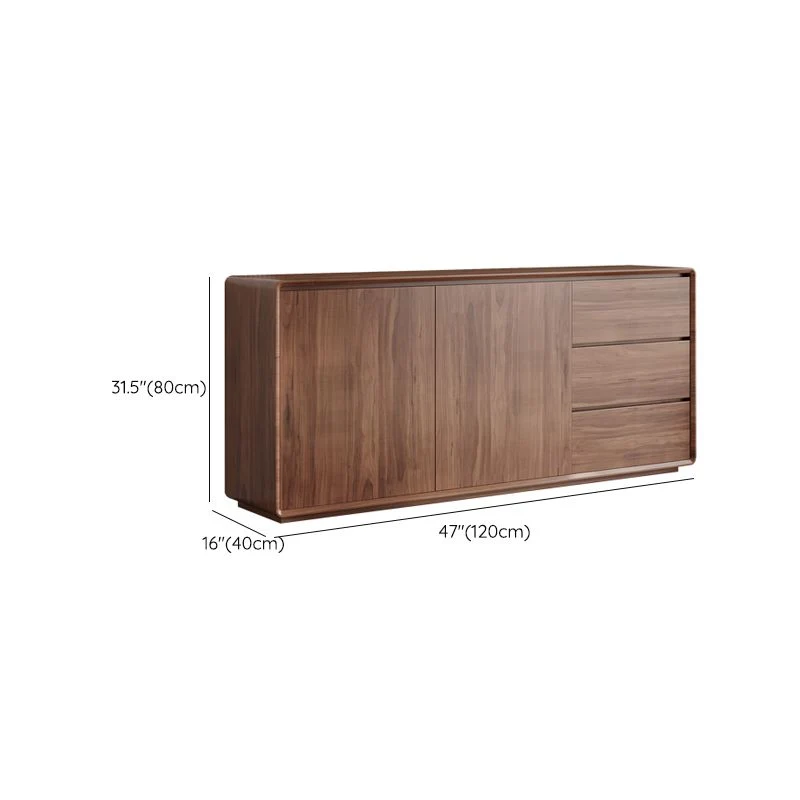 Cappuccino Buffet Sideboard Drawers Contemporary Dining Server 47l