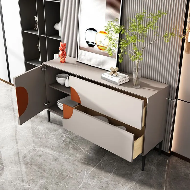 Contemporain Drawers Sideboard Table Engineered Wood Credenza Living Room met Opberglades 39l
