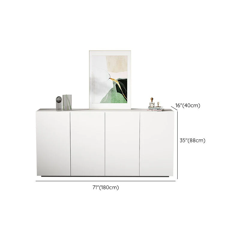 Contemporain Sideboard Engineered Wood Sideboard Buffet Shelves Dining Room Https