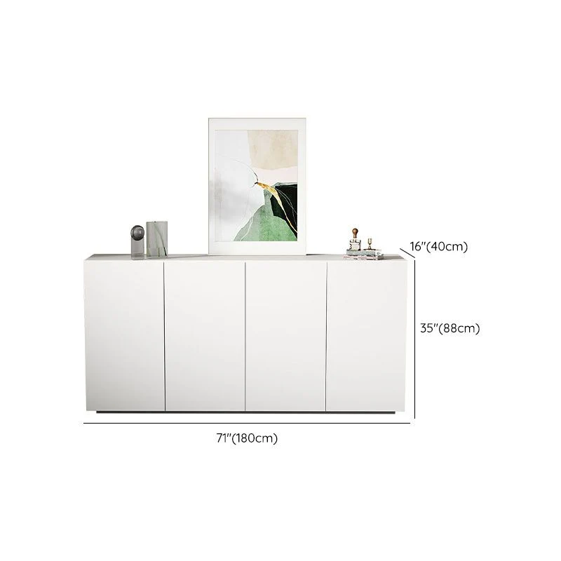 Contemporain Sideboard Engineered Wood Sideboard Buffet Shelves Dining Room Https