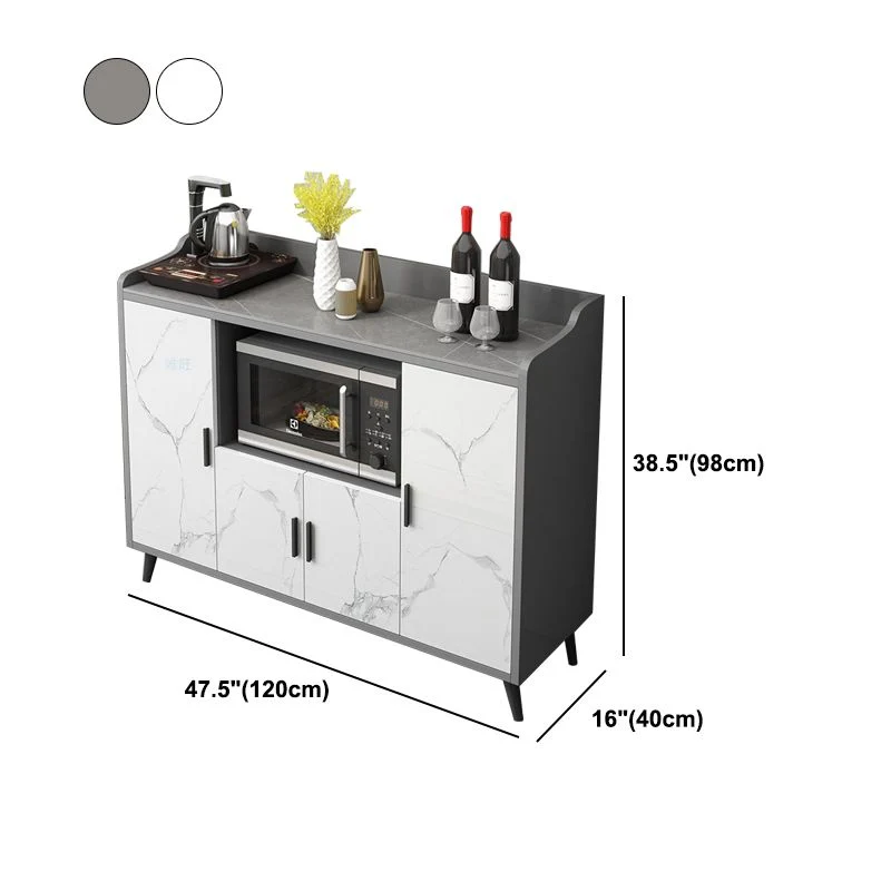 Contemporain Stone 38.5"H Sideboard Buffet Dining Room Buffet Server Storage 180 x 90 cm 24l