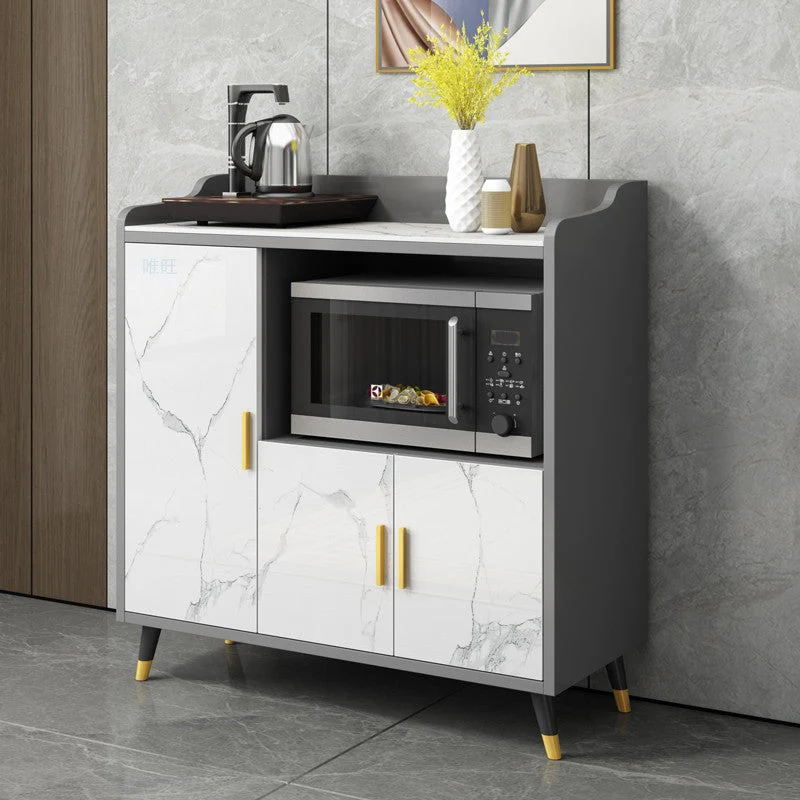 Contemporain Stone 38.5"H Sideboard Buffet Dining Room Buffet Server Storage 180 x 90 cm 24l